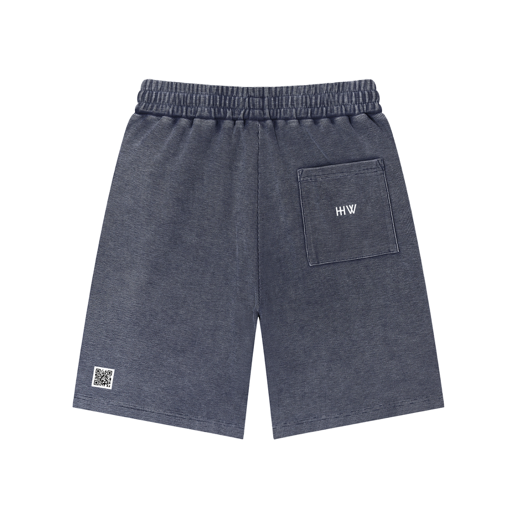 ‘H-worthy’ Mineral Wash Waffle Knit Shorts