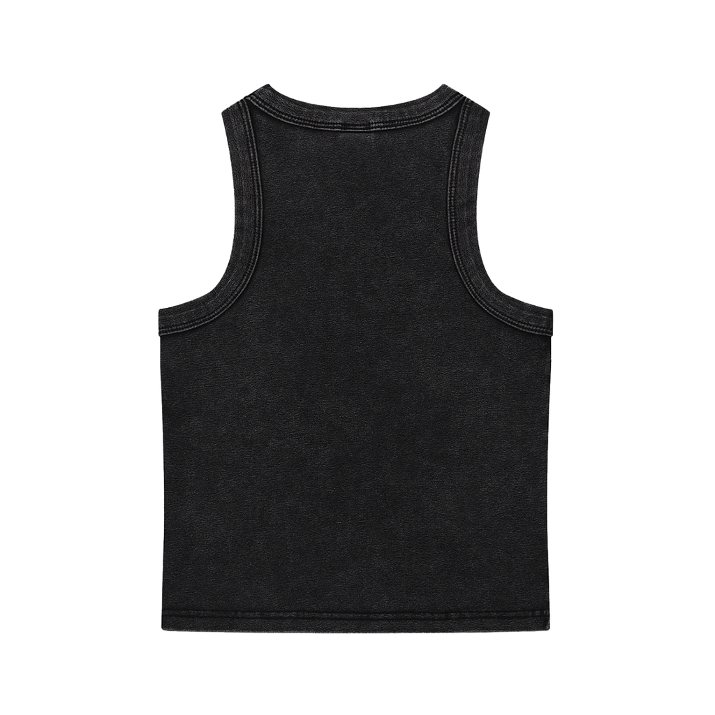 “No Worries” Snow Washed Tank Top