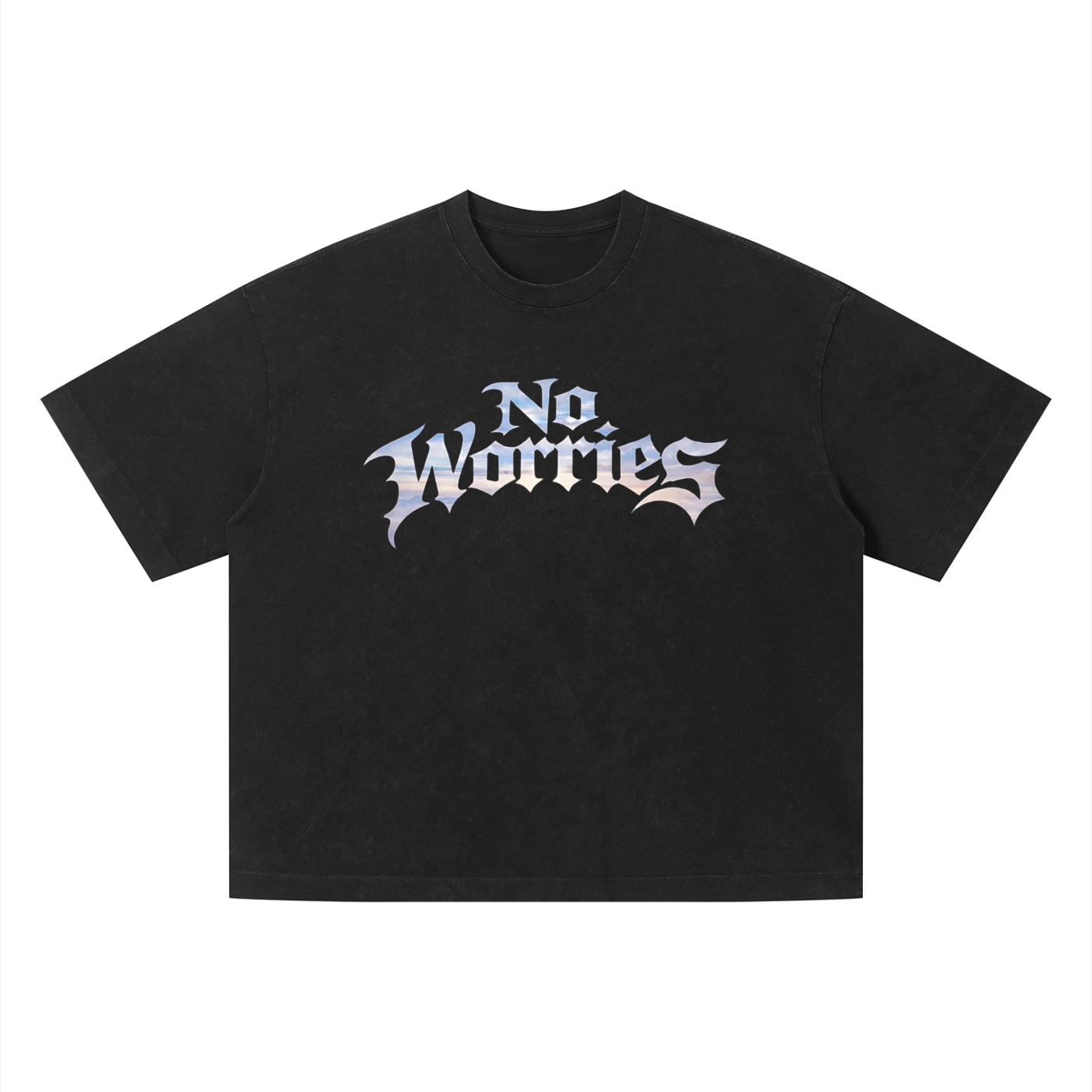 “No Worries” Vintage Wash Boxy T-Shirt
