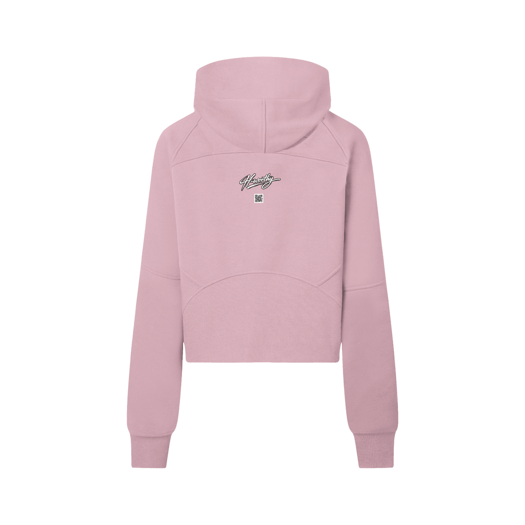 ‘HW’ Cropped Half-Zip Hoodie