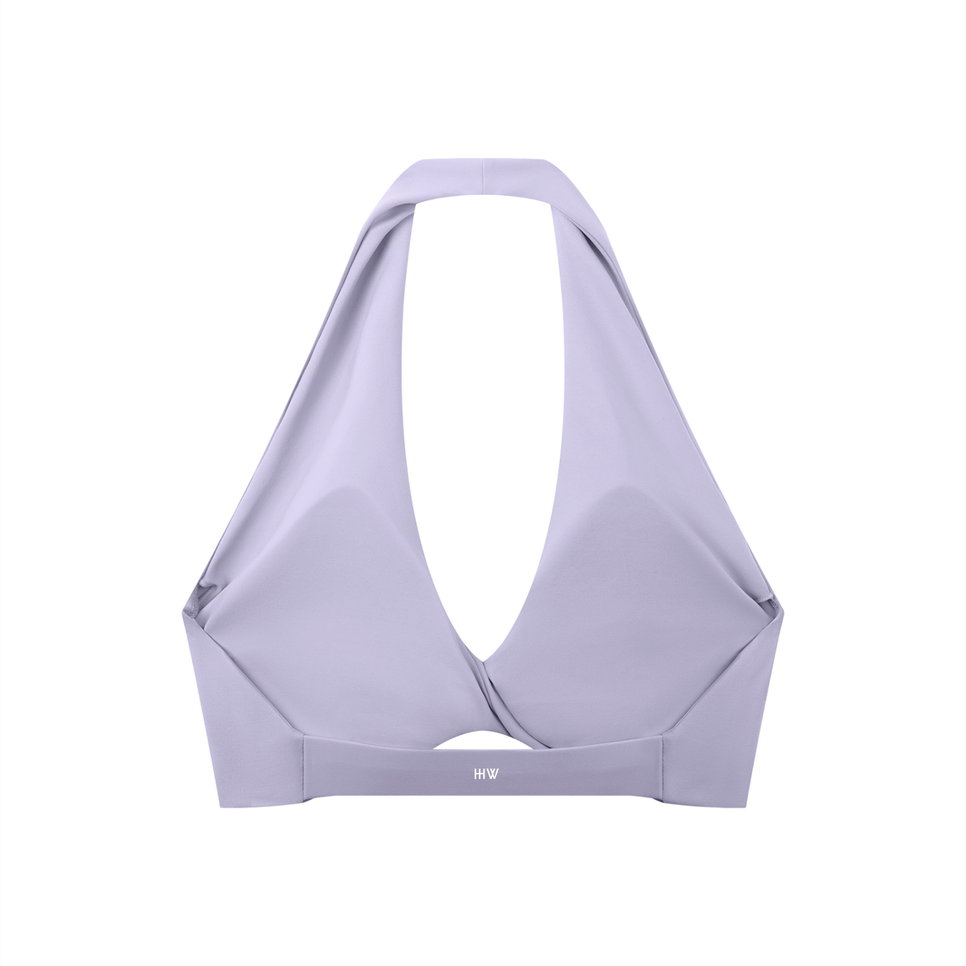 “No Worries” Women's Pleated Halter Sports Bra
