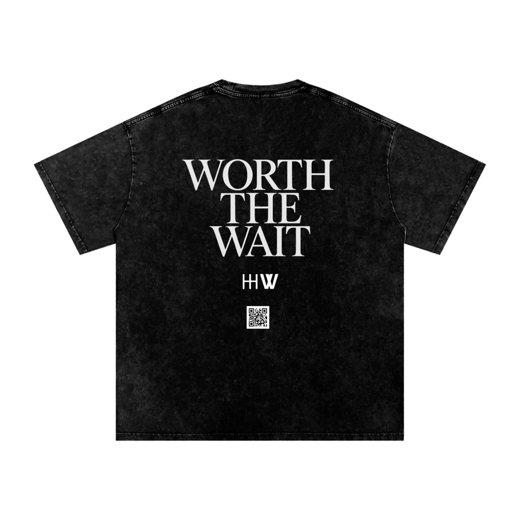 ‘HW’ snow washed oversized T-shirt
