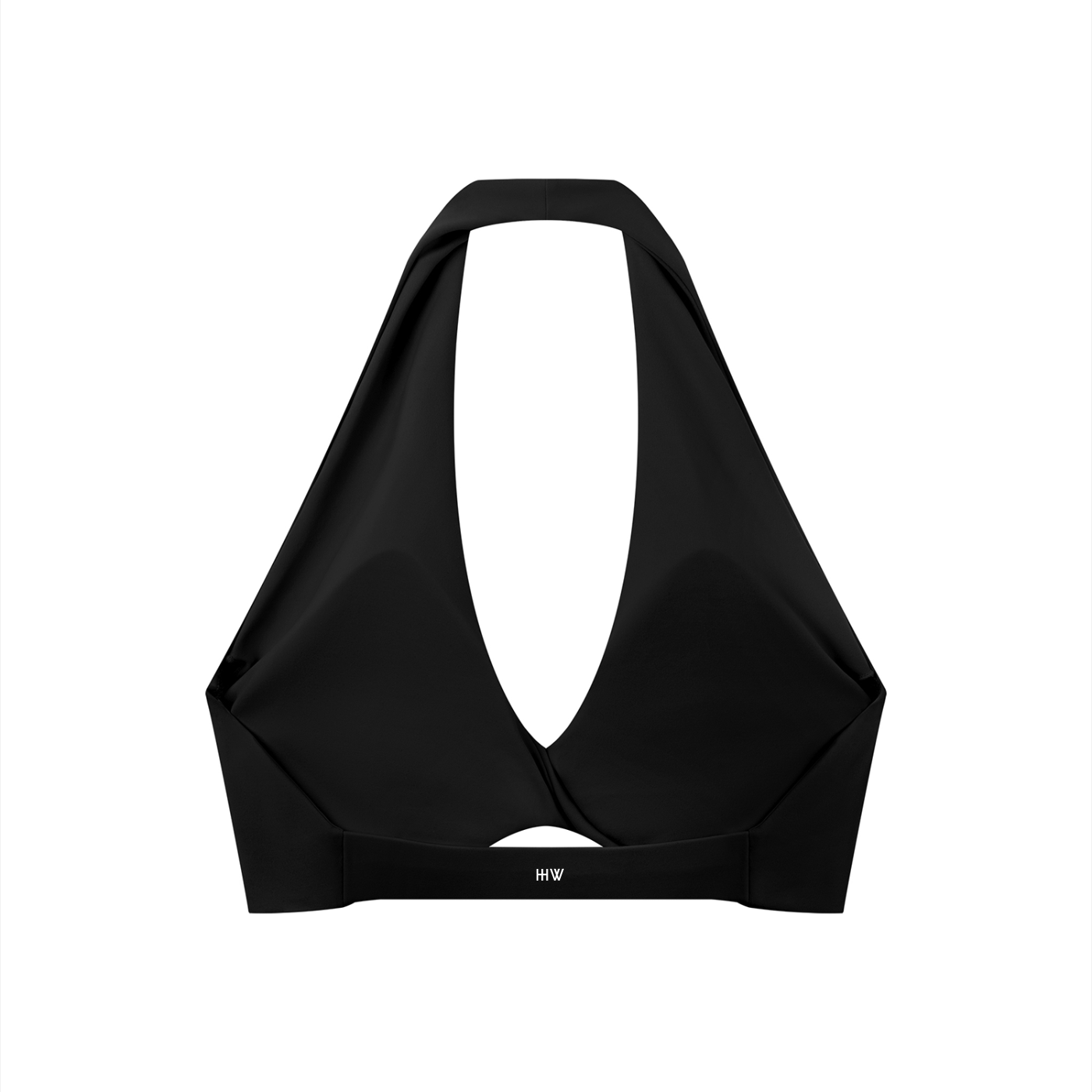 “No Worries” Women's Pleated Halter Sports Bra