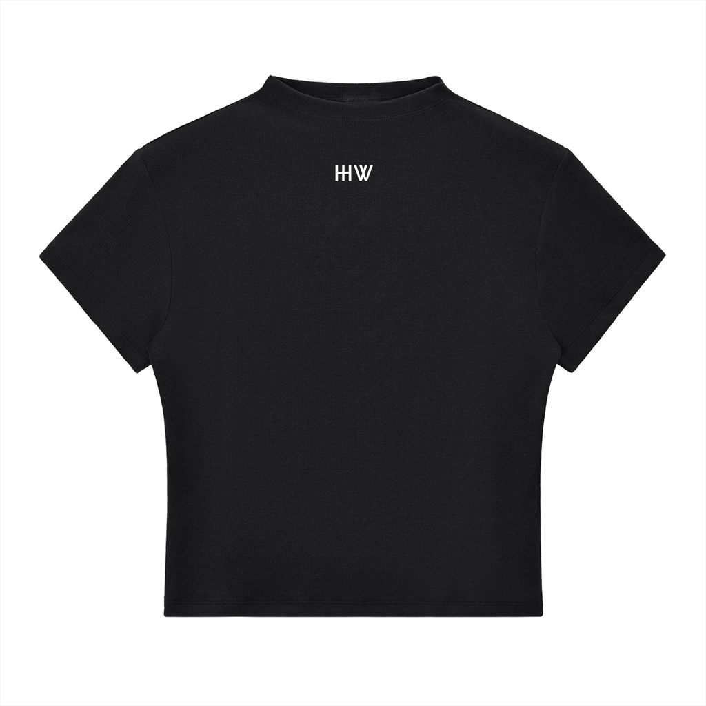 ‘HW’ Essential Slim Fit Mock Neck T-Shirt