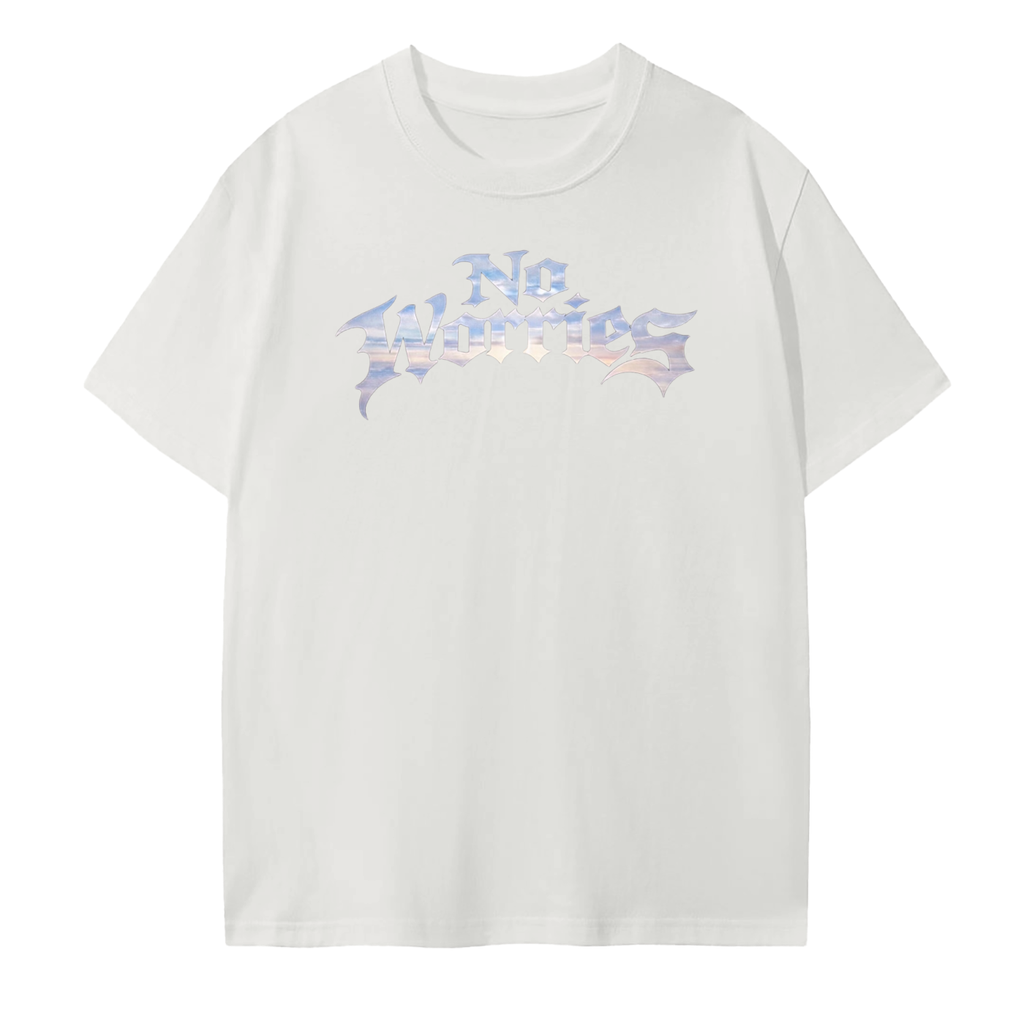 “No Worries” Seamless Cotton T-Shirt