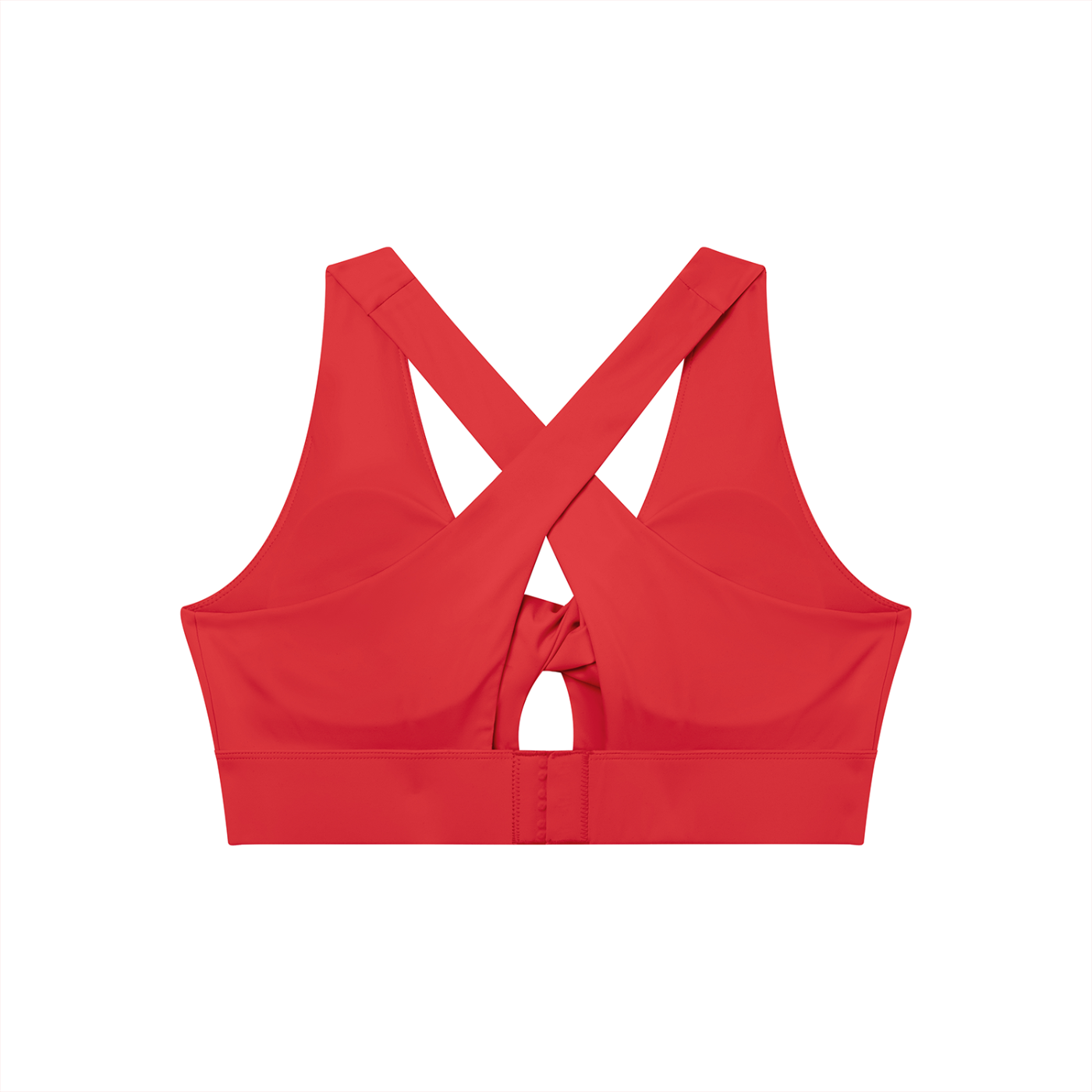 “No Worries” Women's Twist Front V-Neck Sports Bra