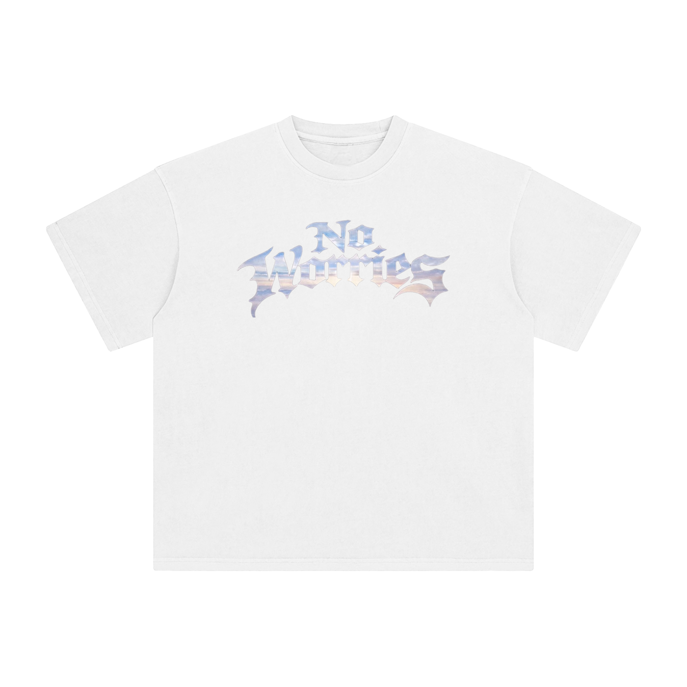 “No Worries” Enzyme Washed T-Shirt
