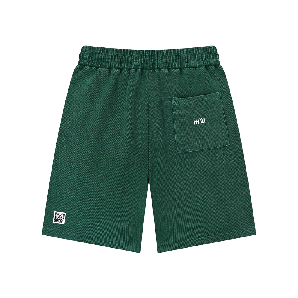 ‘H-worthy’ Mineral Wash Waffle Knit Shorts
