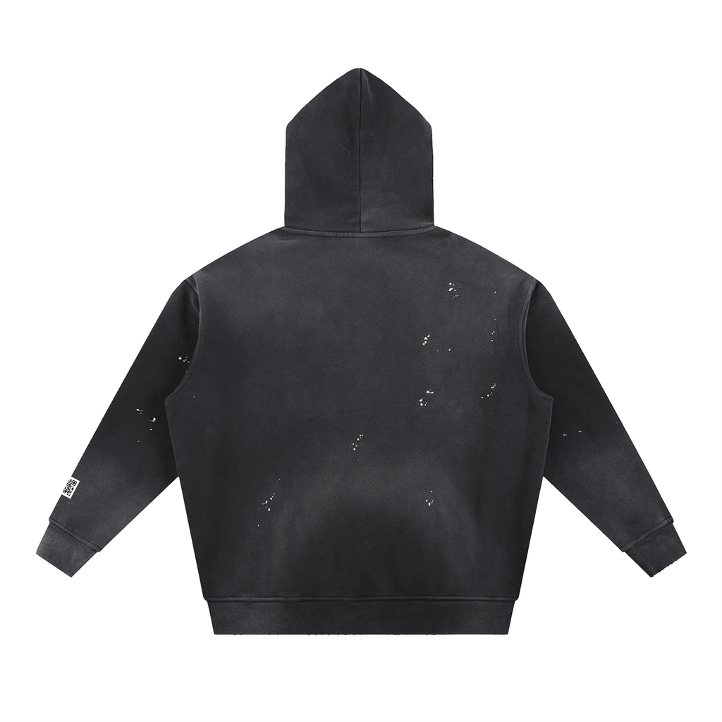 ‘H-worthy’ Vintage Frayed Fleece Hoodie