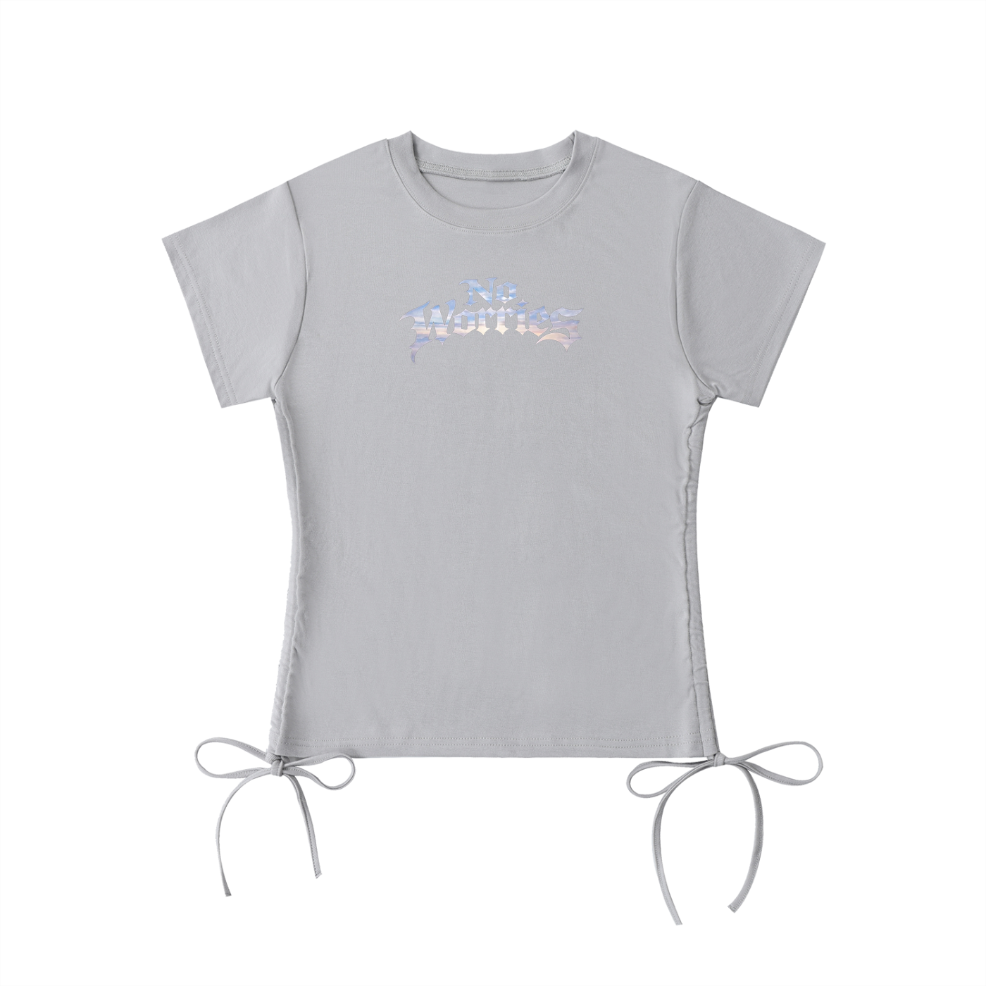 “No Worries” Essential Drawstring T-Shirt