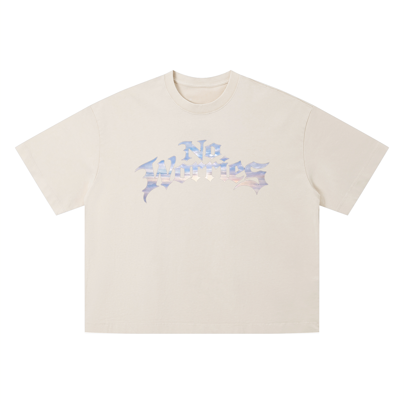 “No Worries” Vintage Wash Boxy T-Shirt