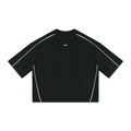 “No Worries” Unisex Heavyweight Boxy Piping T-Shirt