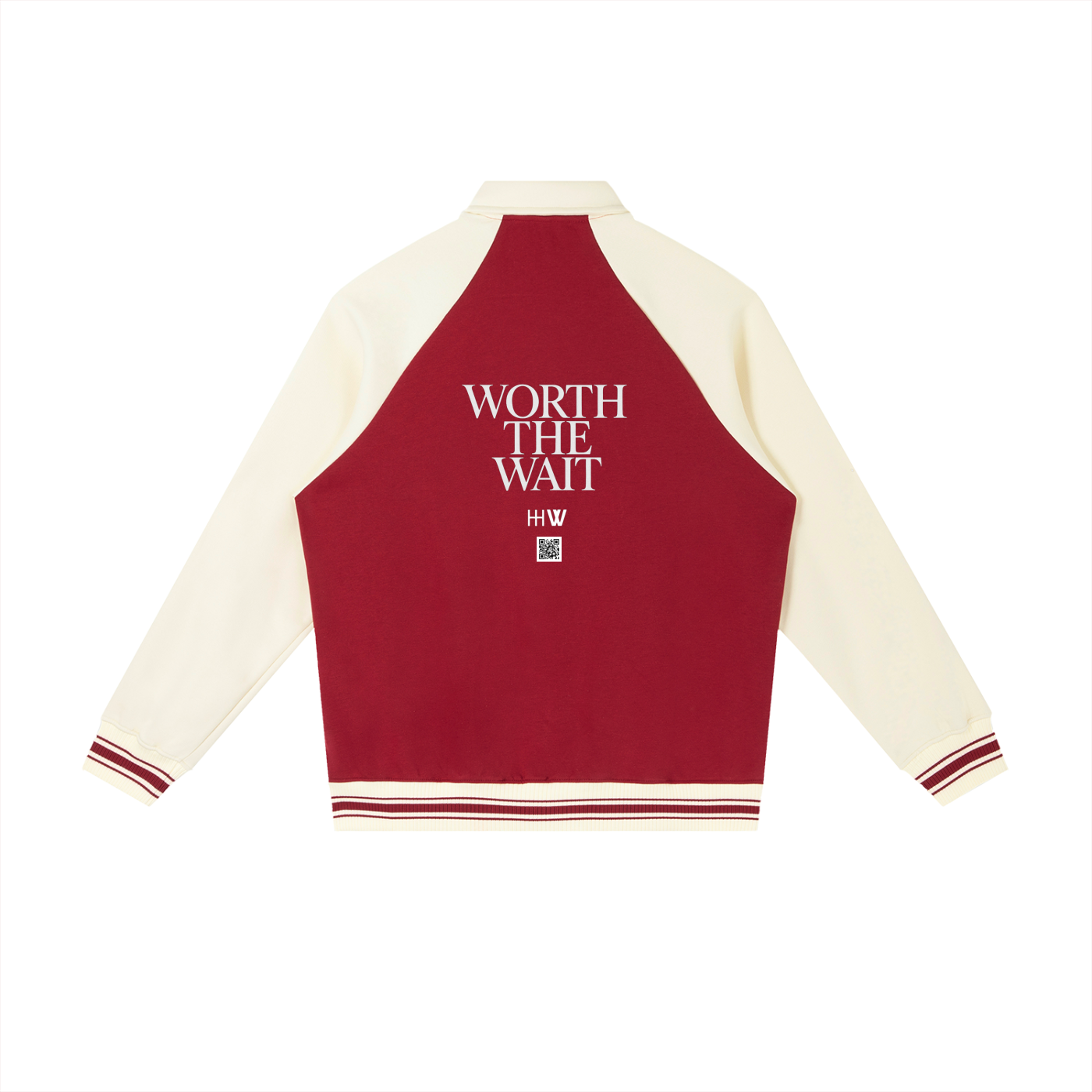 ‘H-worthy’ raglan sleeve Baseball Jacket