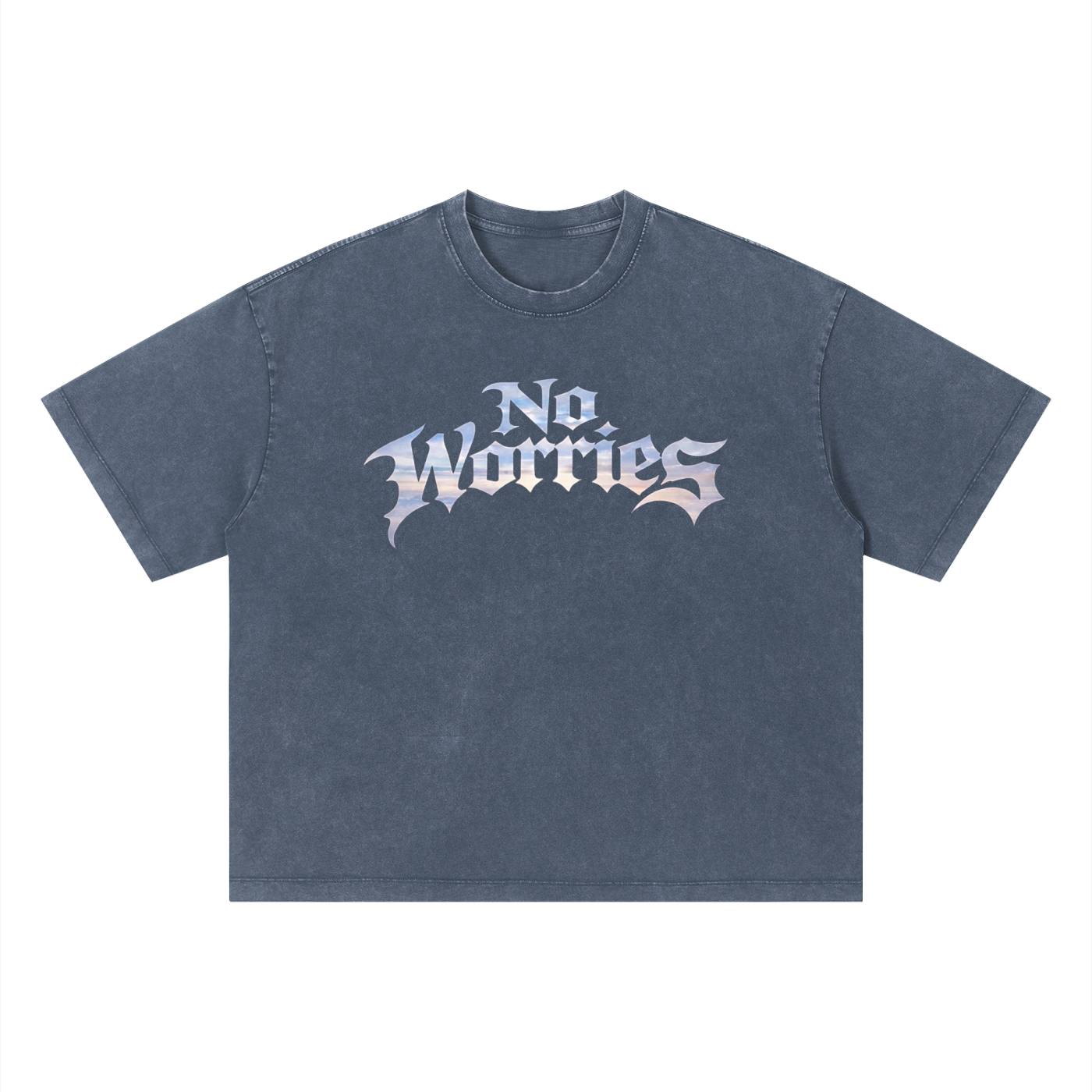“No Worries” Vintage Wash Boxy T-Shirt