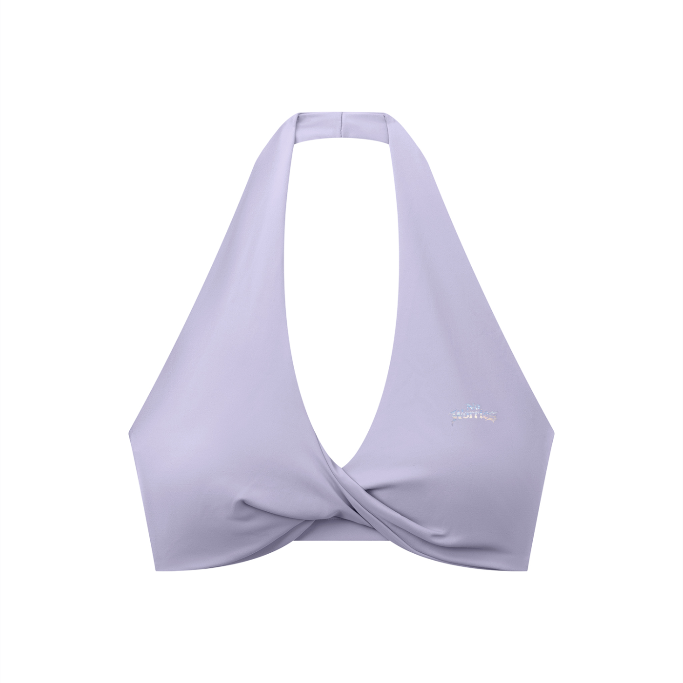 “No Worries” Women's Pleated Halter Sports Bra