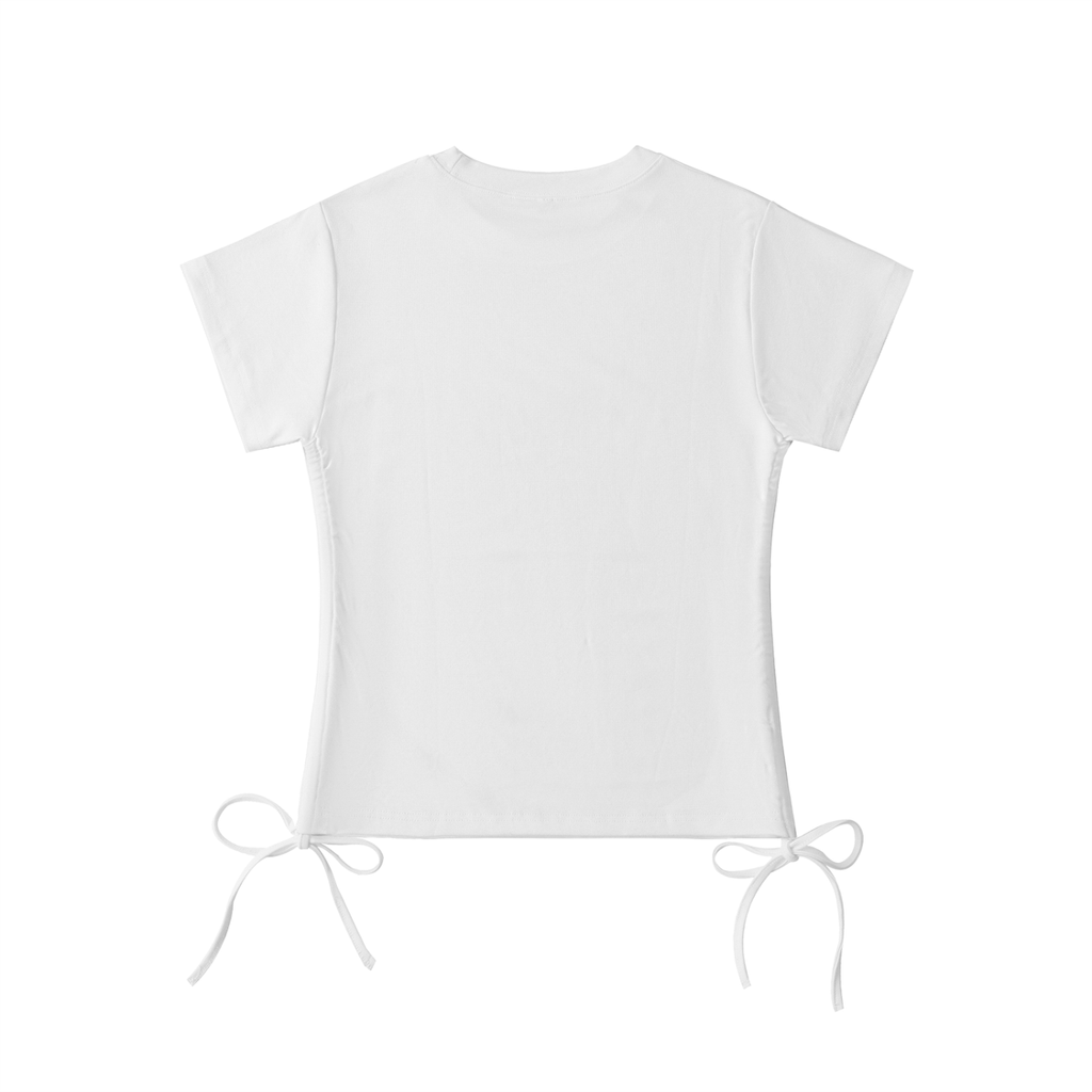 “No Worries” Essential Drawstring T-Shirt