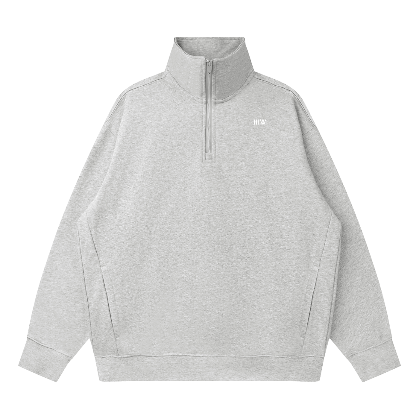 ‘HW’ Quarter-Zip Drop Shoulder Sweatshirt