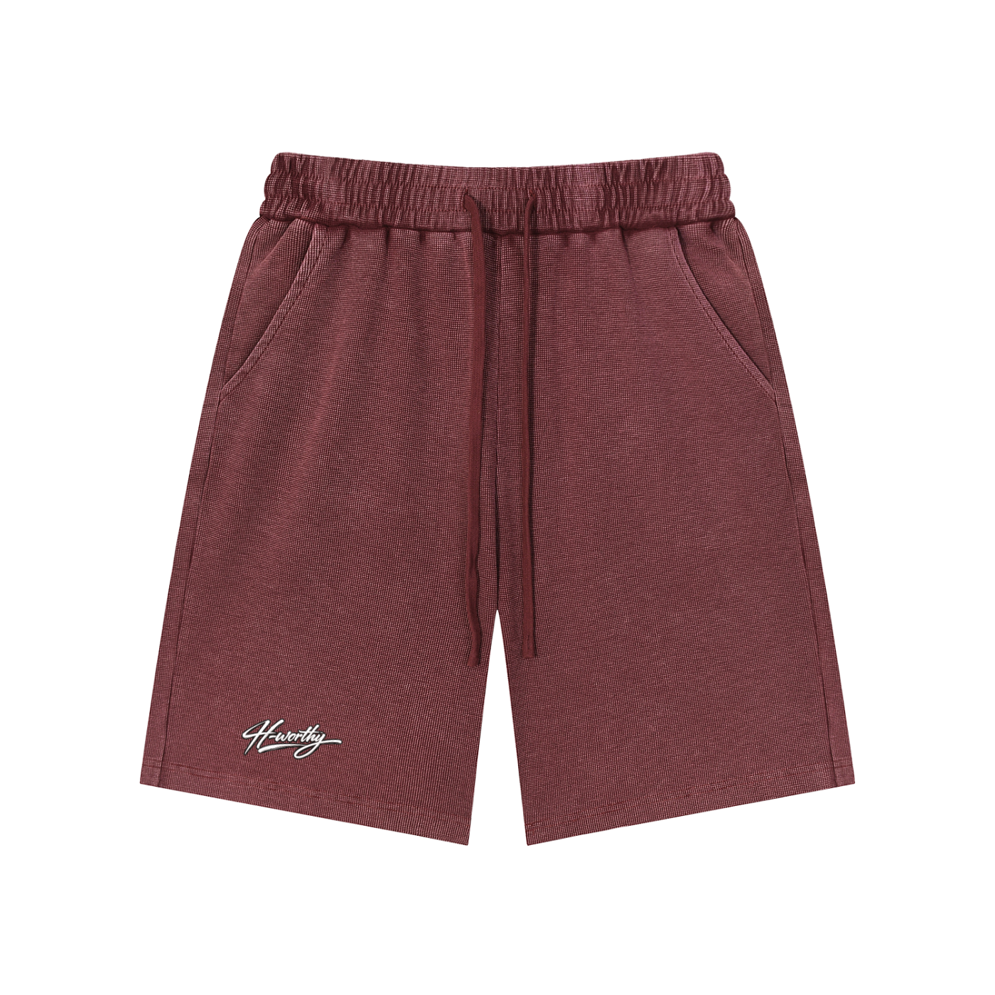 ‘H-worthy’ Mineral Wash Waffle Knit Shorts