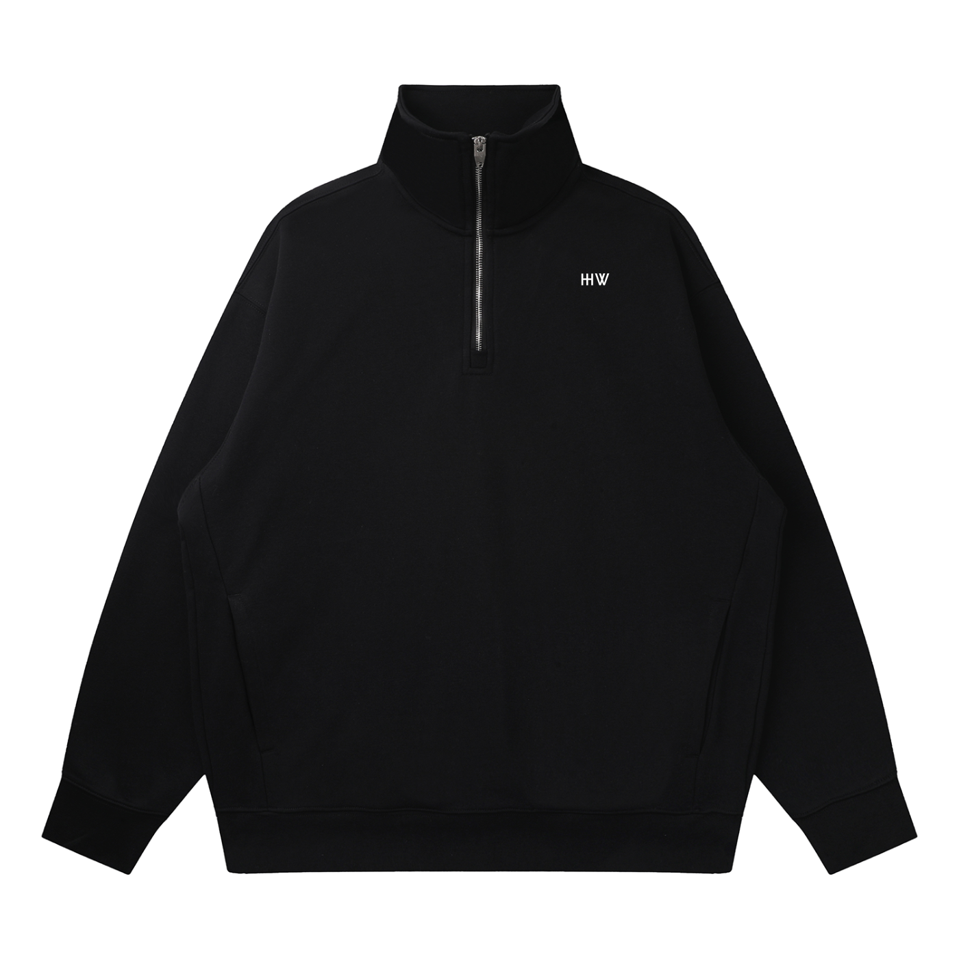 ‘HW’ Quarter-Zip Drop Shoulder Sweatshirt