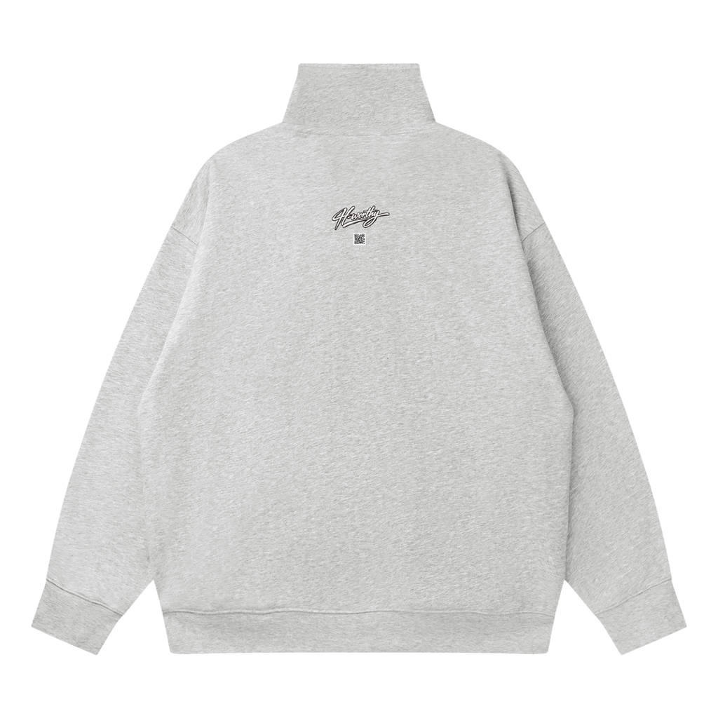 ‘HW’ Quarter-Zip Drop Shoulder Sweatshirt