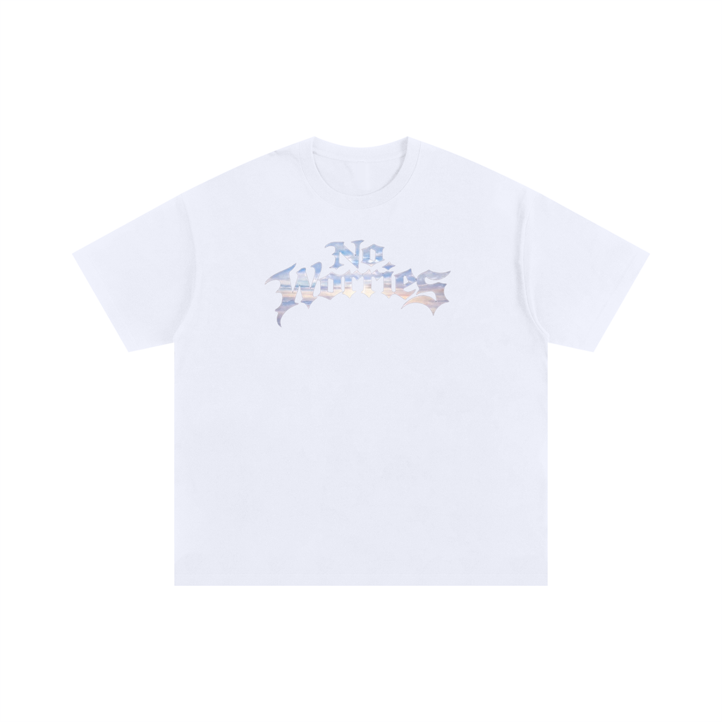“No Worries” Oversized Cotton T-Shirt