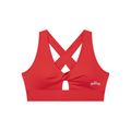 “No Worries” Women's Twist Front V-Neck Sports Bra