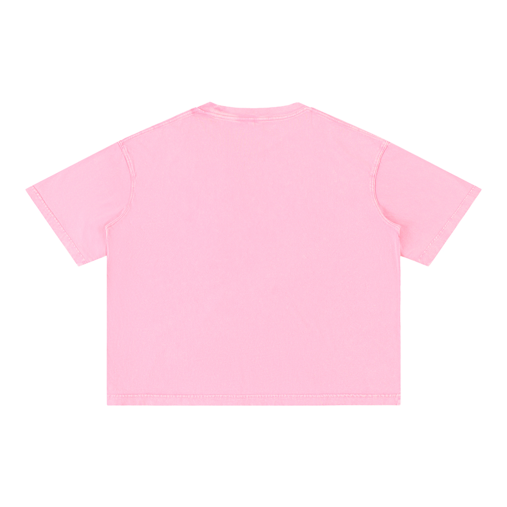 “No Worries” Mineral Wash Boxy Cotton T-Shirt