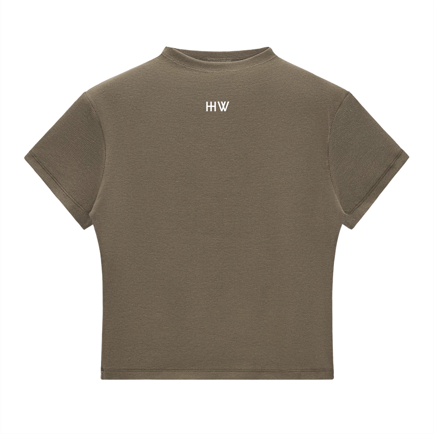 ‘HW’ Essential Slim Fit Mock Neck T-Shirt