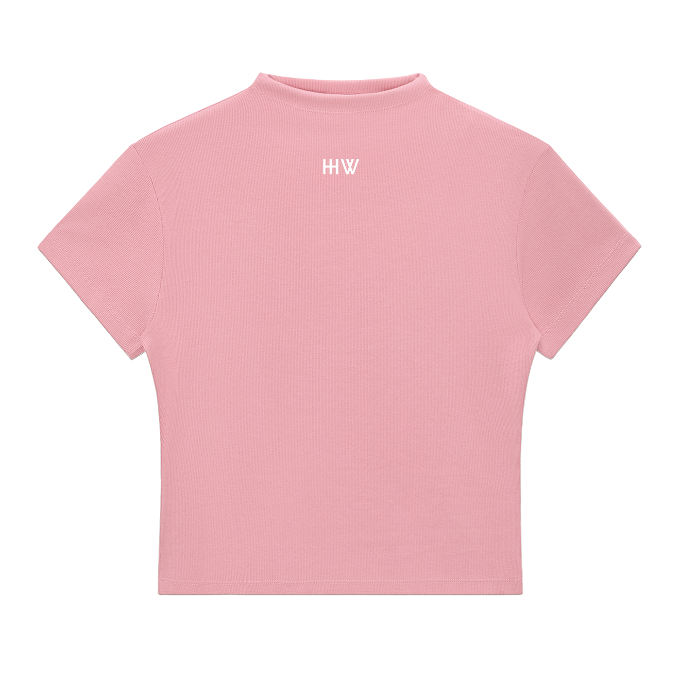 ‘HW’ Essential Slim Fit Mock Neck T-Shirt