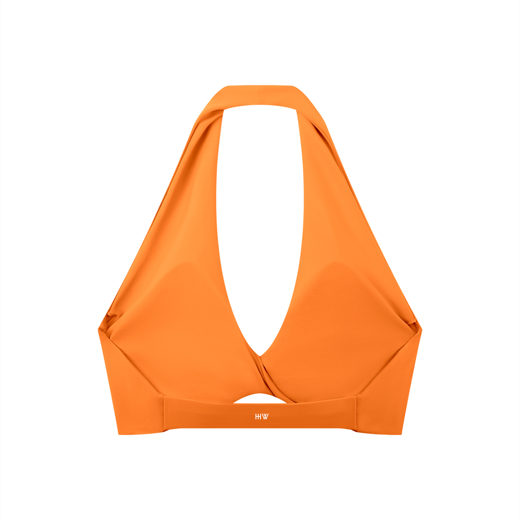 “No Worries” Women's Pleated Halter Sports Bra