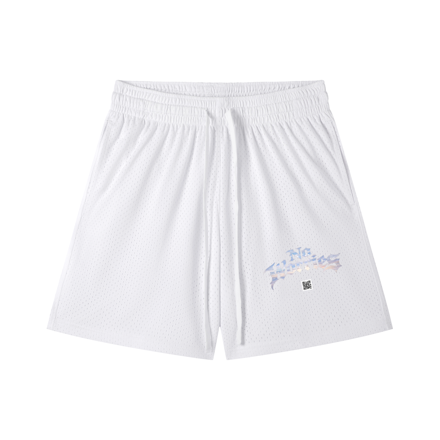 “No Worries” Mesh Drawstring Shorts