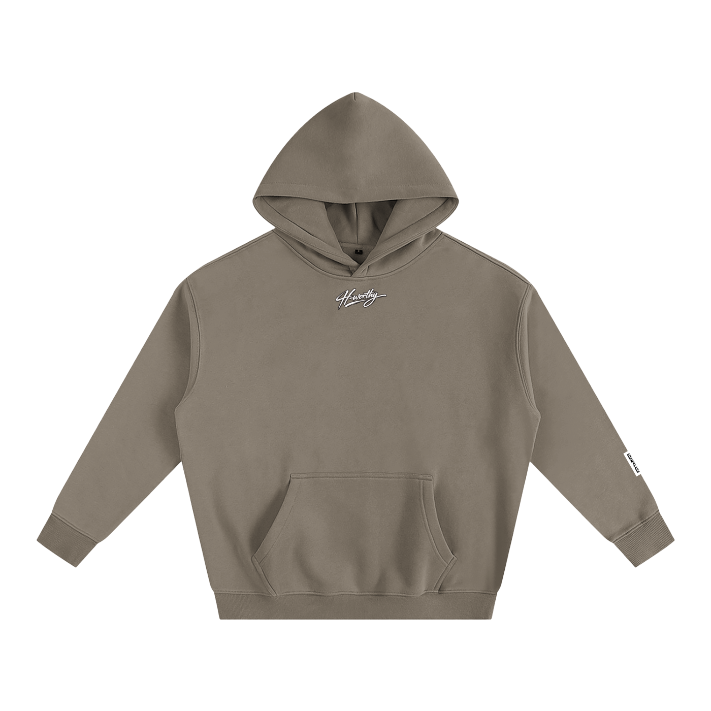‘H-worthy’ Oversize Fleeced Hoodie