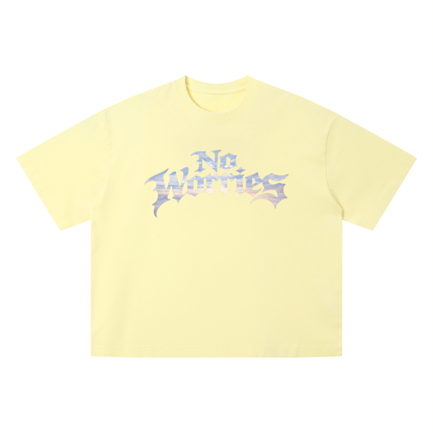 “No Worries” Vintage Wash Boxy T-Shirt