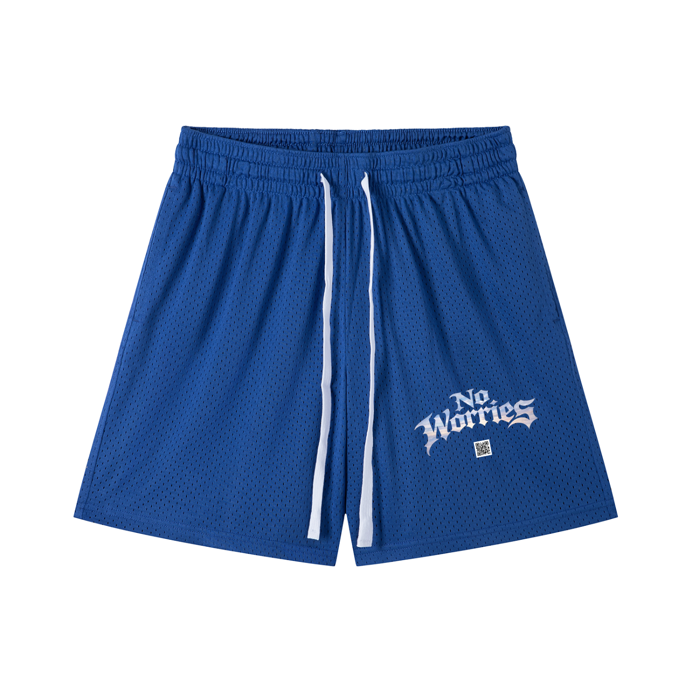 “No Worries” Mesh Drawstring Shorts