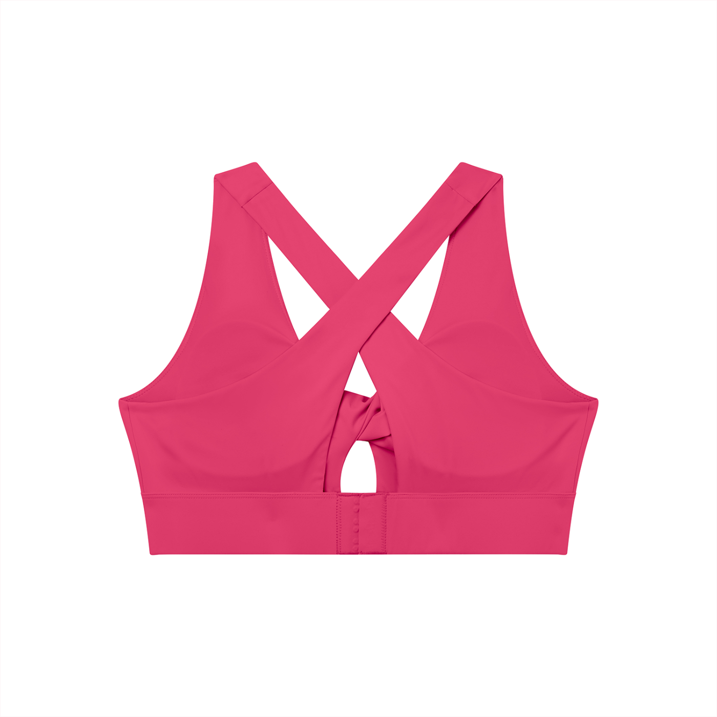 “No Worries” Women's Twist Front V-Neck Sports Bra