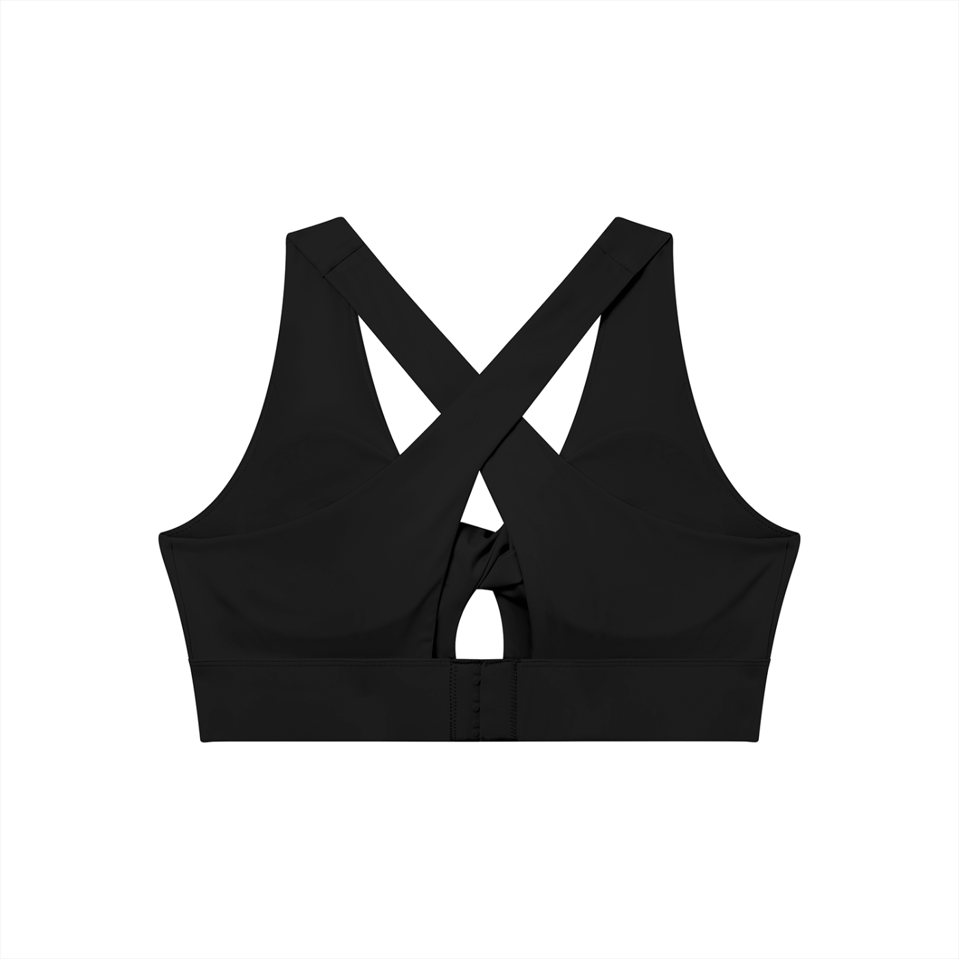 “No Worries” Women's Twist Front V-Neck Sports Bra