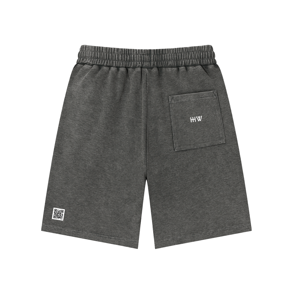 ‘H-worthy’ Mineral Wash Waffle Knit Shorts