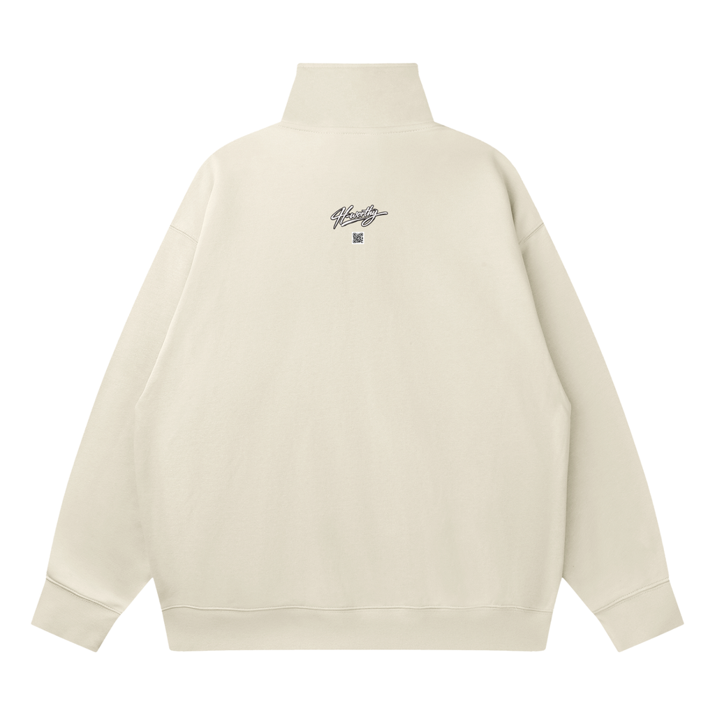 ‘HW’ Quarter-Zip Drop Shoulder Sweatshirt