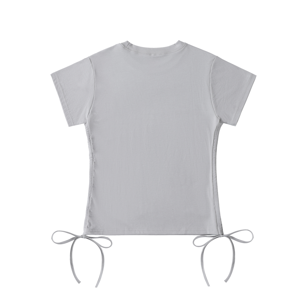 “No Worries” Essential Drawstring T-Shirt