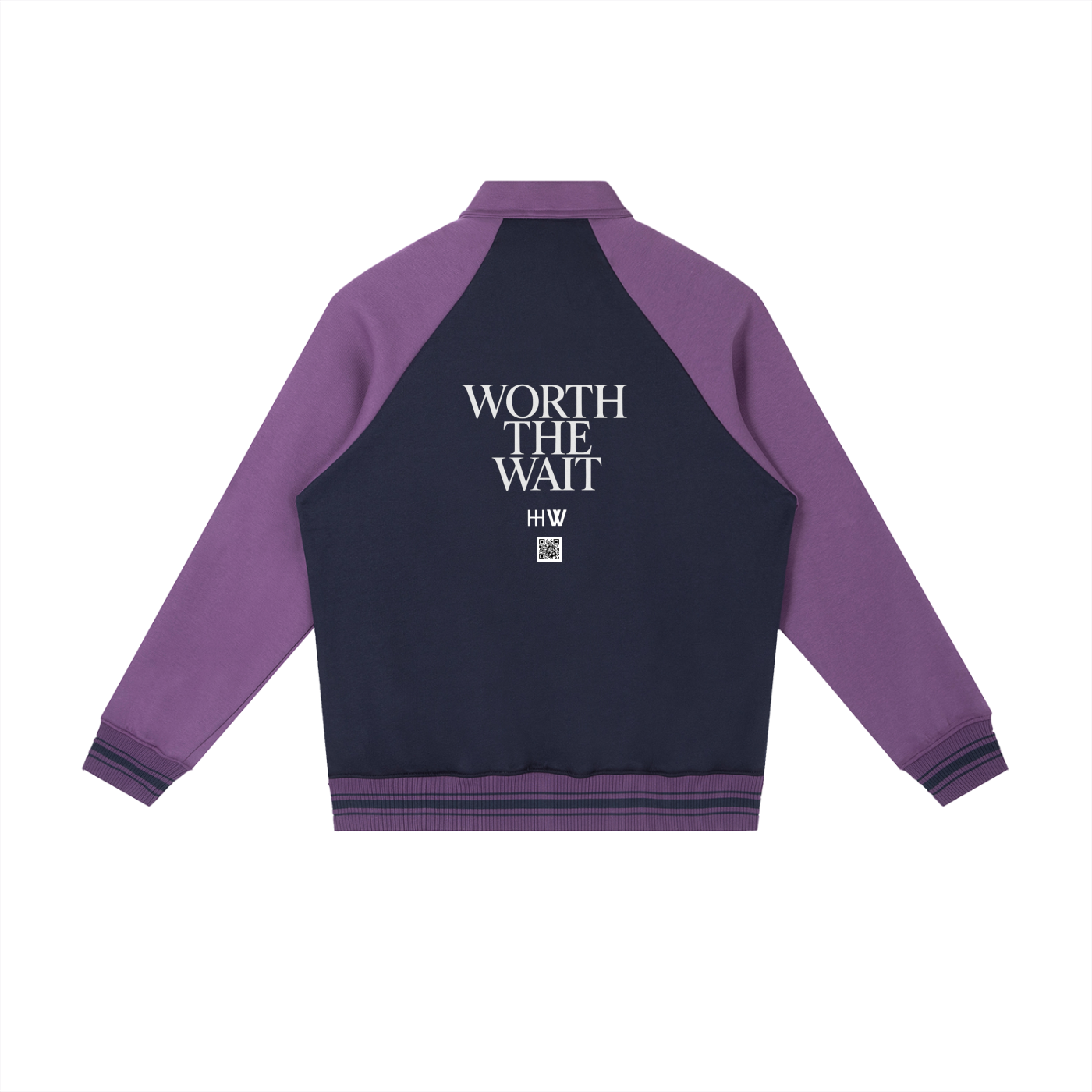 ‘H-worthy’ raglan sleeve Baseball Jacket