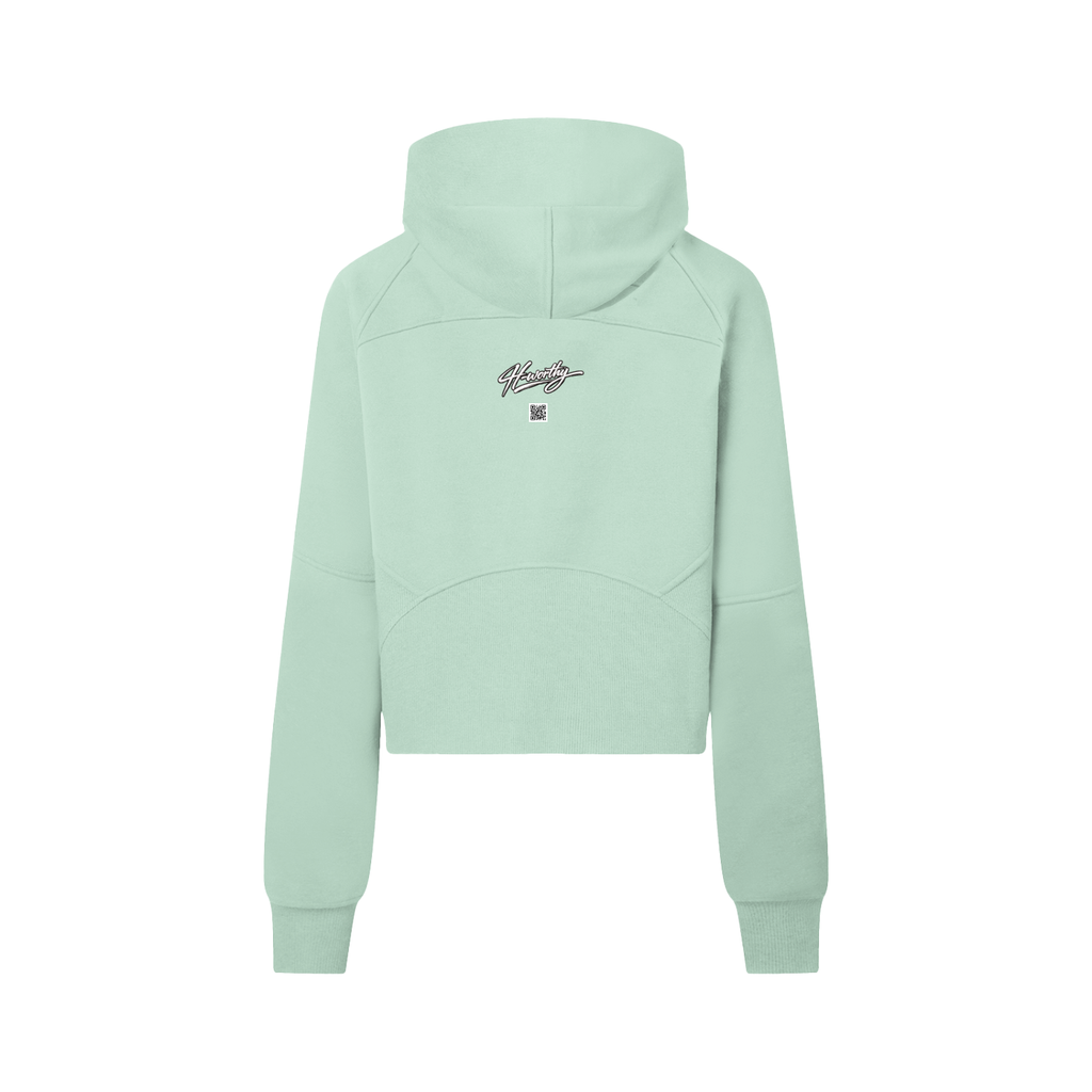 ‘HW’ Cropped Half-Zip Hoodie