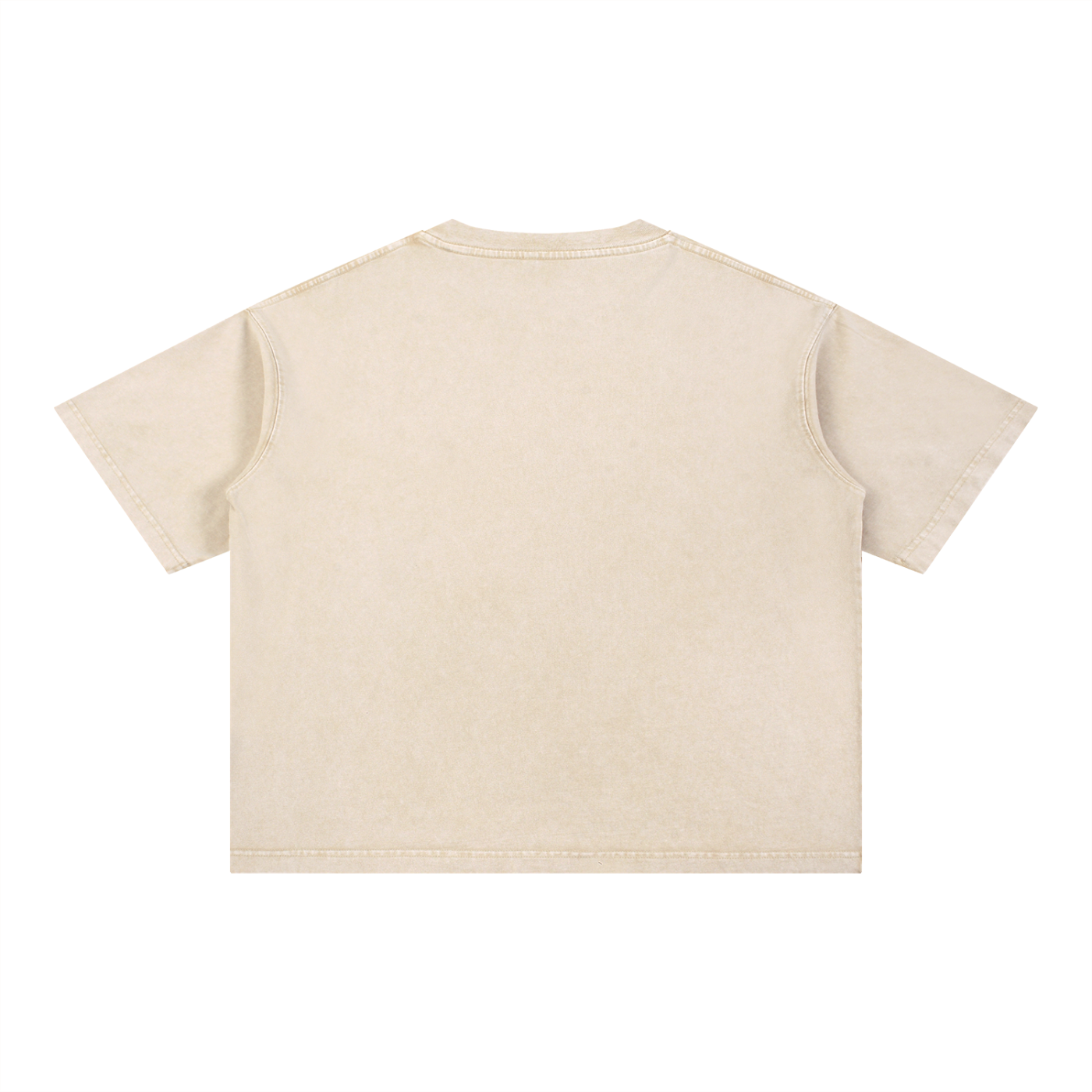 “No Worries” Mineral Wash Boxy Cotton T-Shirt
