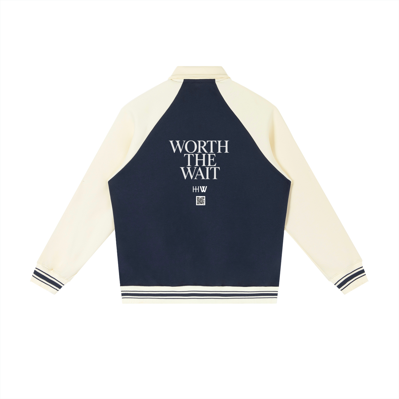 ‘H-worthy’ raglan sleeve Baseball Jacket