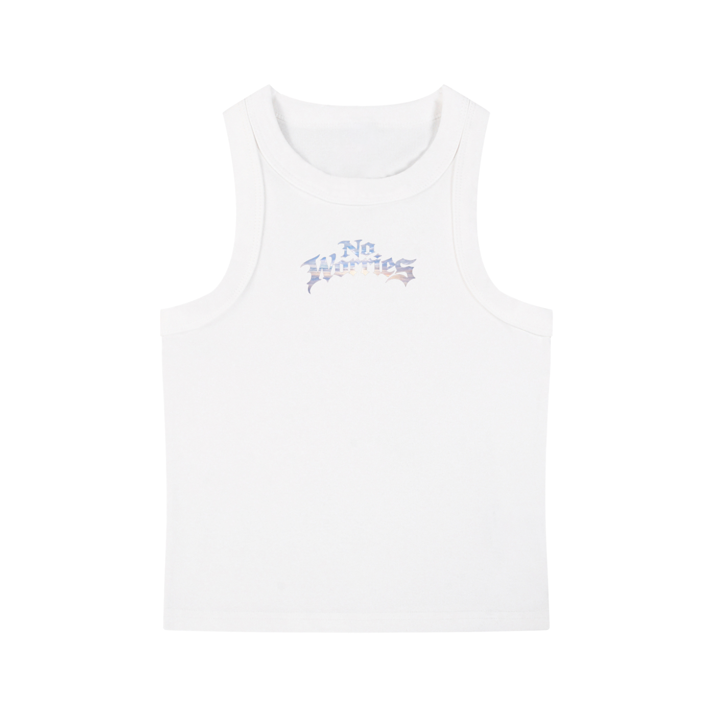 “No Worries” Snow Washed Tank Top