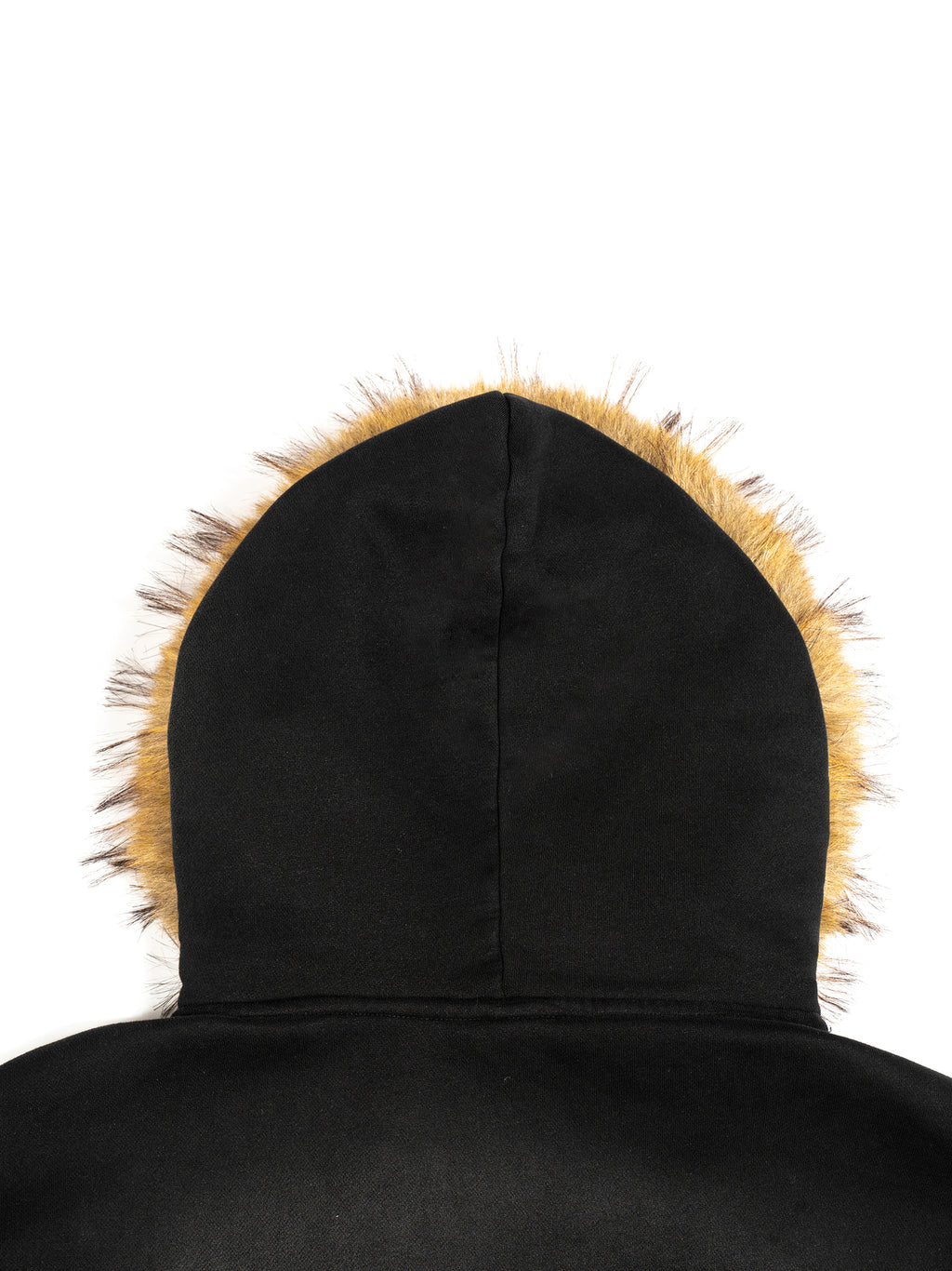 ‘HW’ Sun Fade Boxy Detachable Fur Hoodie