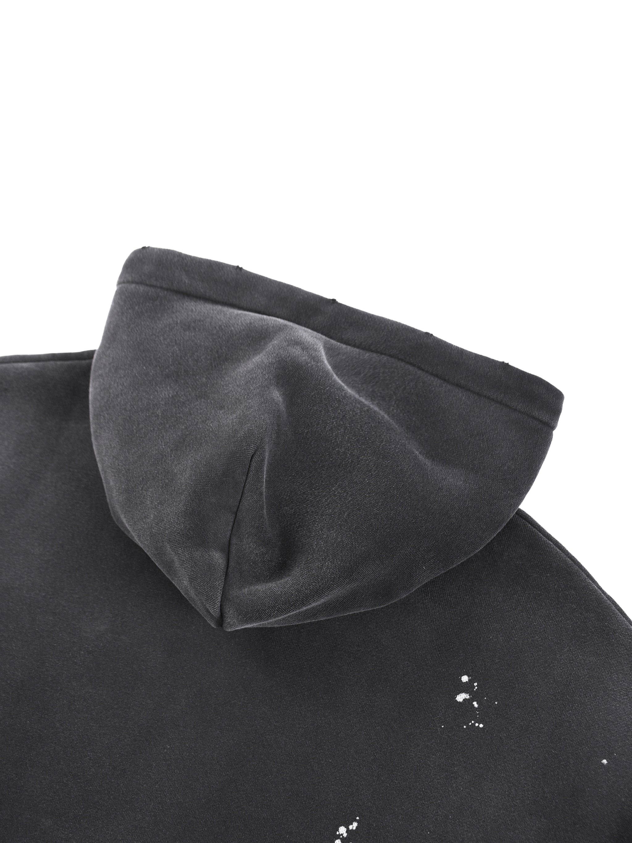 ‘H-worthy’ Vintage Frayed Fleece Hoodie